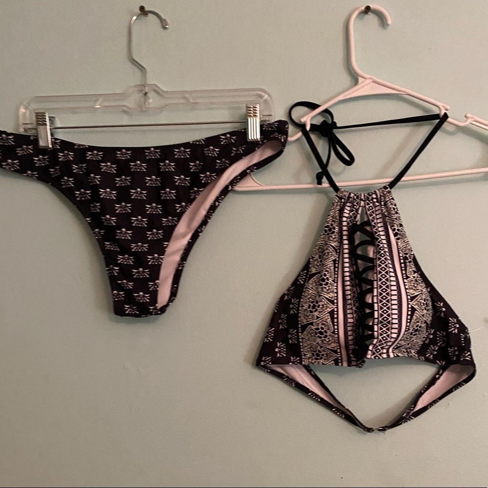 Cupshe Cheeky Gal Black Bikini NWT